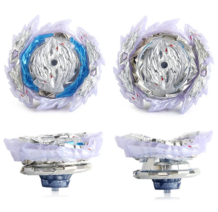 Packaging displays eight tops and two launchers for gifting.