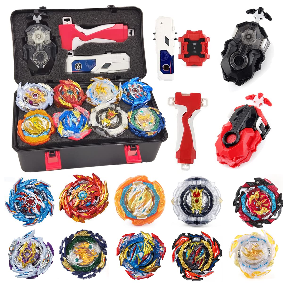 Mustybelt Bey Battling Top Burst image shows burst-ready tops for kids' play.