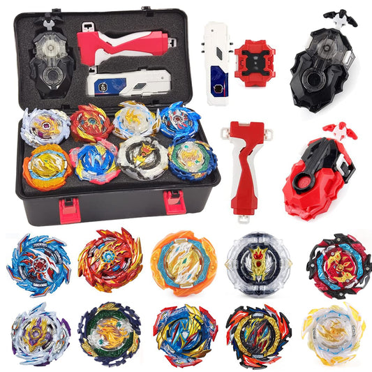 Mustybelt Bey Battling Top Burst image shows burst-ready tops for kids' play.