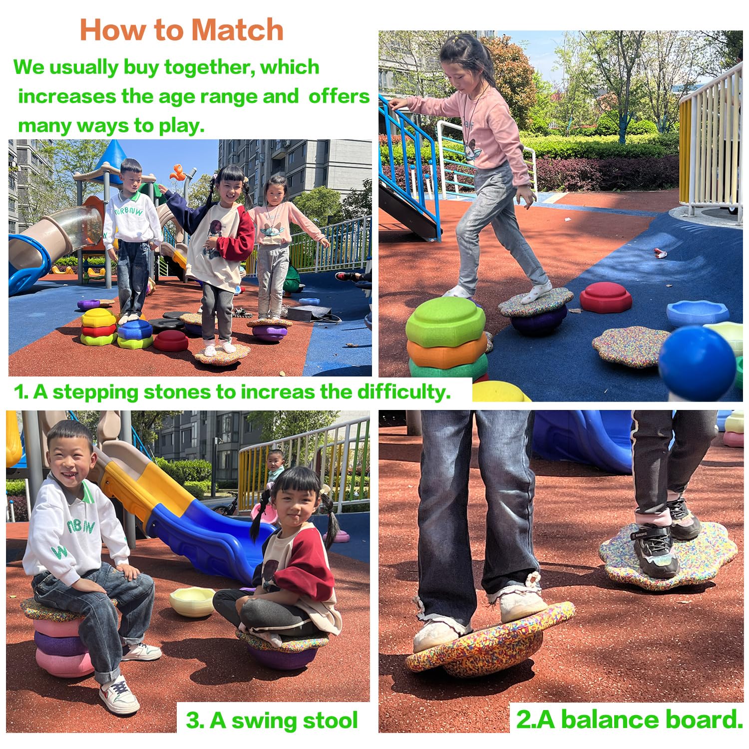 Mutasui flower-design board expands play difficulty and supports collaborative obstacle-building activities.