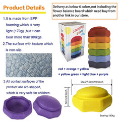 Mutasui Montessori stacking blocks toy demonstrates cognitive skills through bright, engaging stacking play.