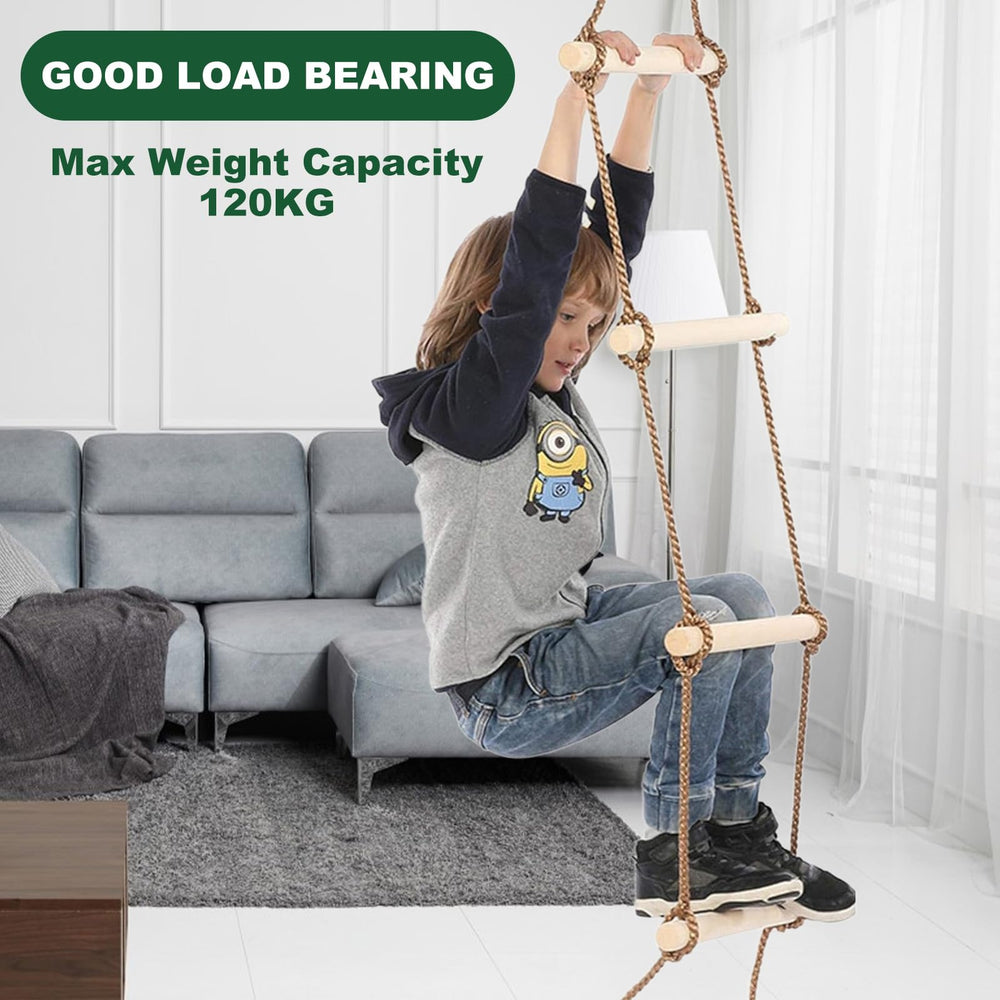 MUXHEL rope ladder with secure hooks for safety
