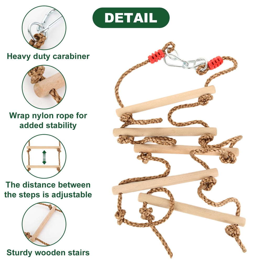MUXHEL wooden ladder rungs offering comfortable climb