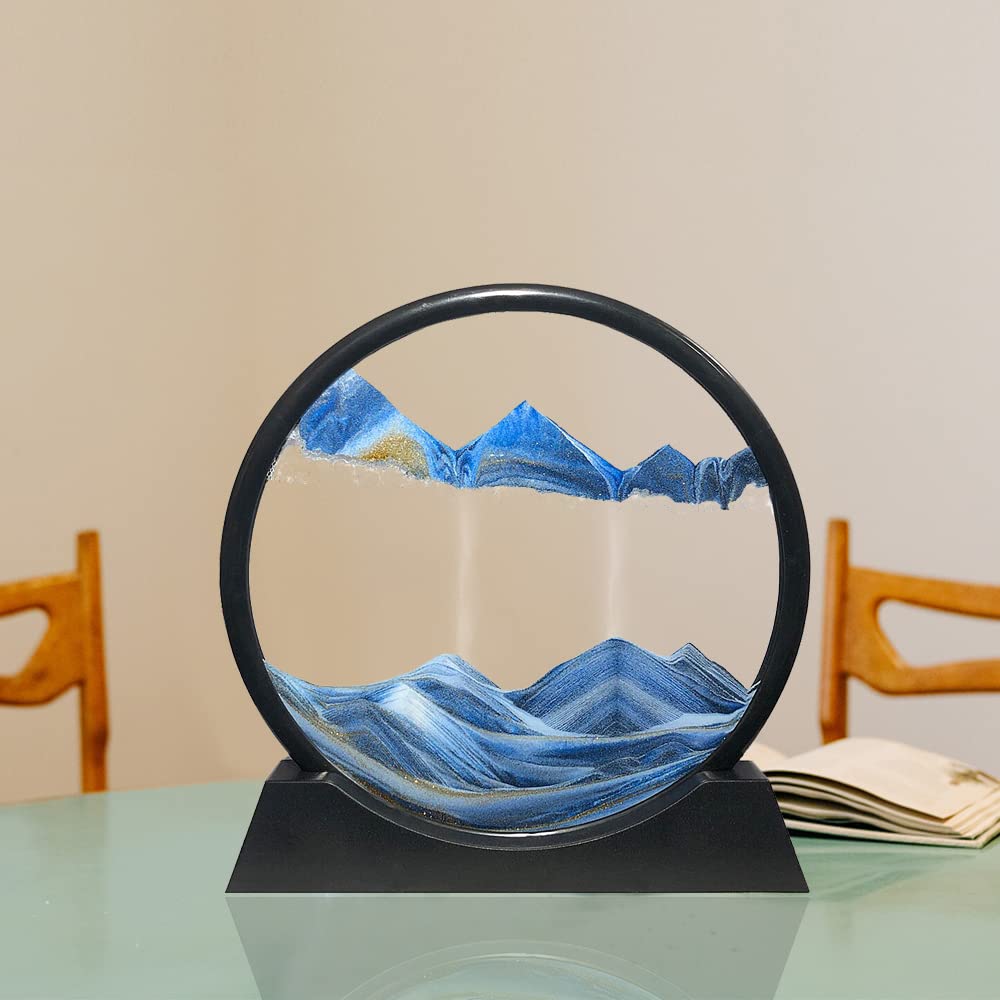 Muyan 3D deep sea sand art blue—dynamic decorative piece for home office