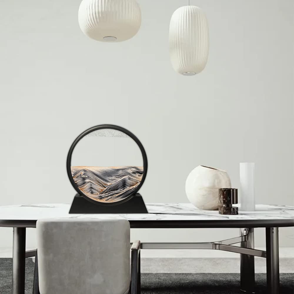 Muyan office desk decor sand art adds a natural calming accent to workspaces.