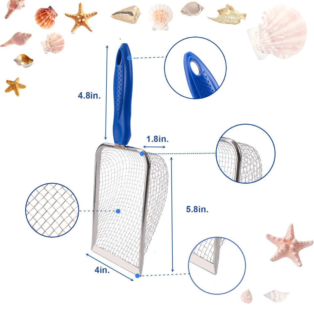 MUYIZI shark teeth sifter close up showing effective sand filtering