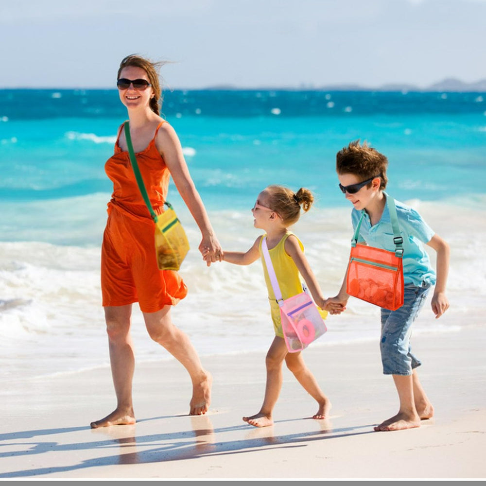 MUYIZI shell bags zipper opening keeps valuables secure on beach trips.
