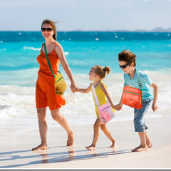 MUYIZI shell bags zipper opening keeps valuables secure on beach trips.