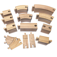 MUYUTOY layout on Mooden table for imaginative play sessions