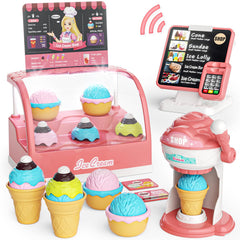 MUZREES ice cream maker assembly for imaginative play and hands-on creativity