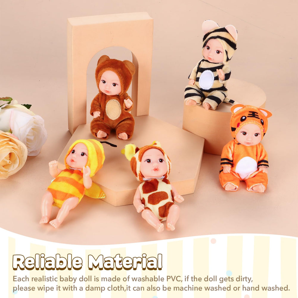 MXSYSHYJ mini doll with leopard-pattern outfit for adventurous imagination.