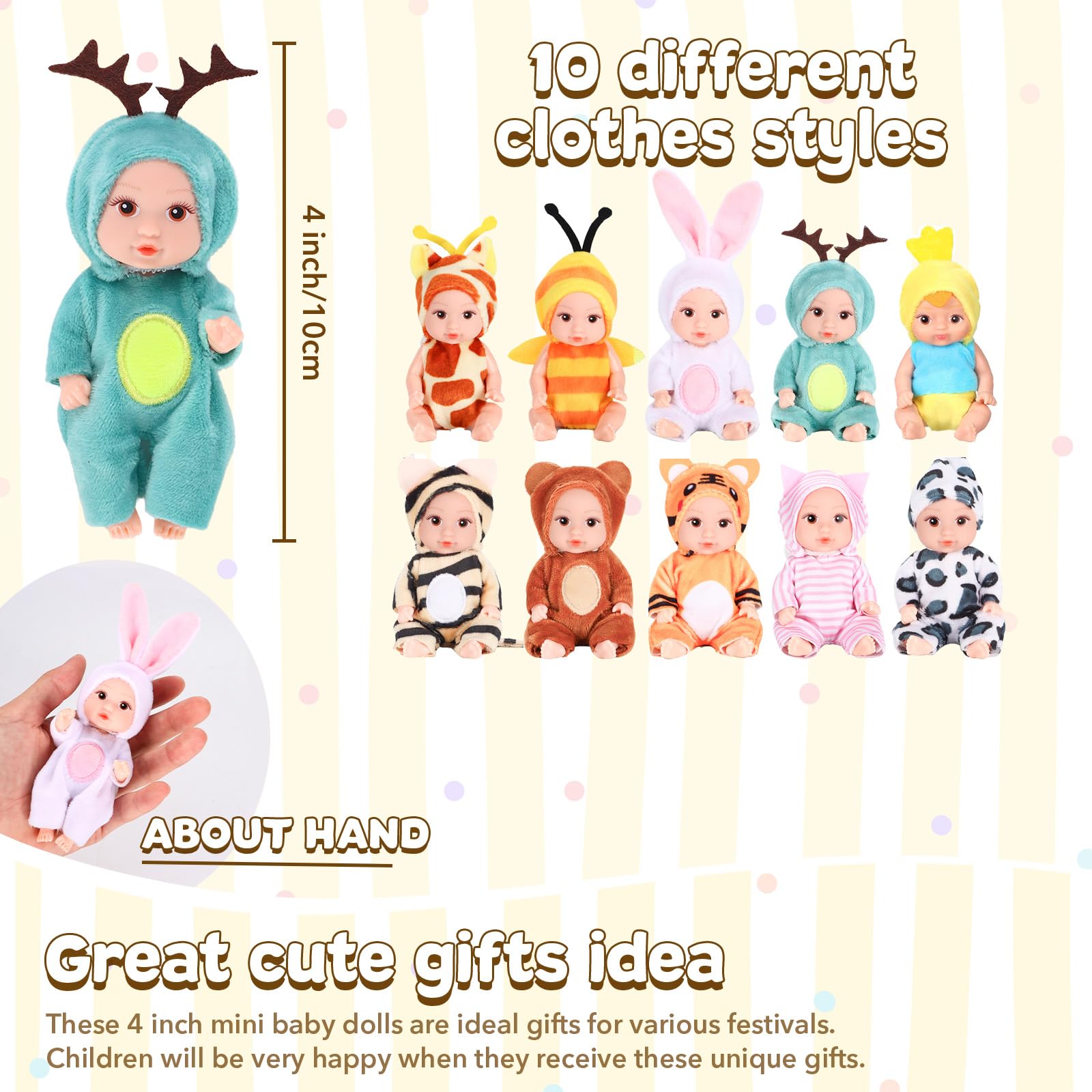 MXSYSHYJ mini doll in cat-pattern attire inspires friendly storytelling sessions.