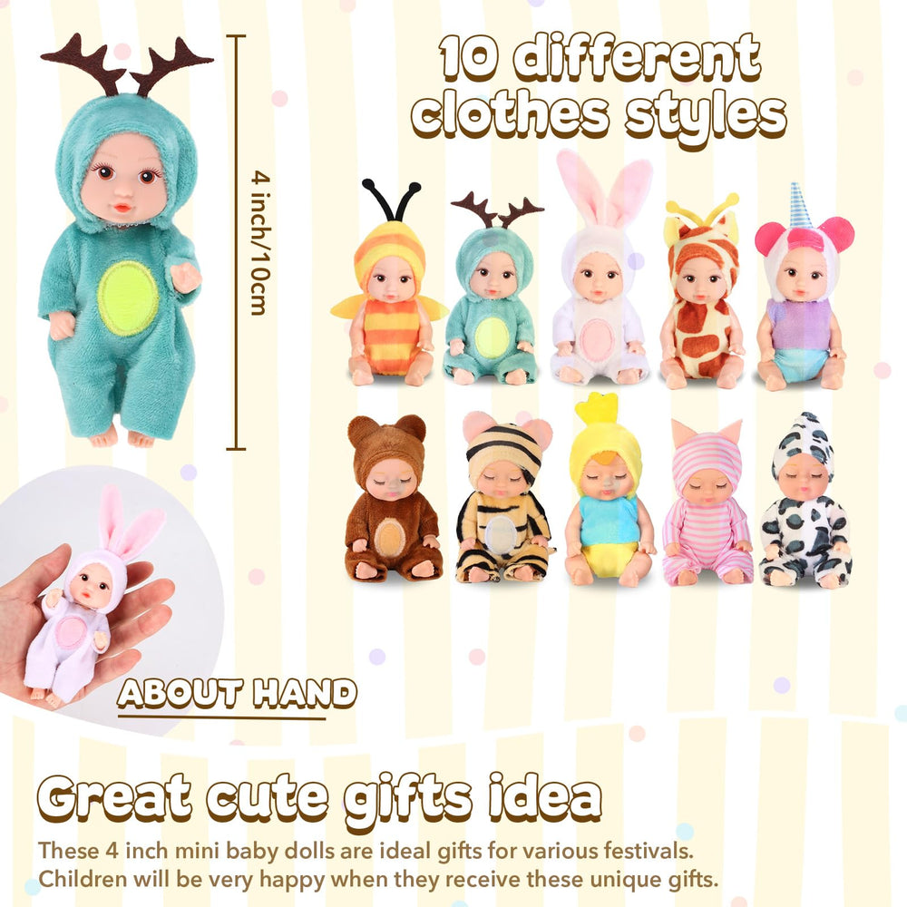 MXSYSHYJ mini dolls with closed eyes support soothing, imaginative nurturing scenes.