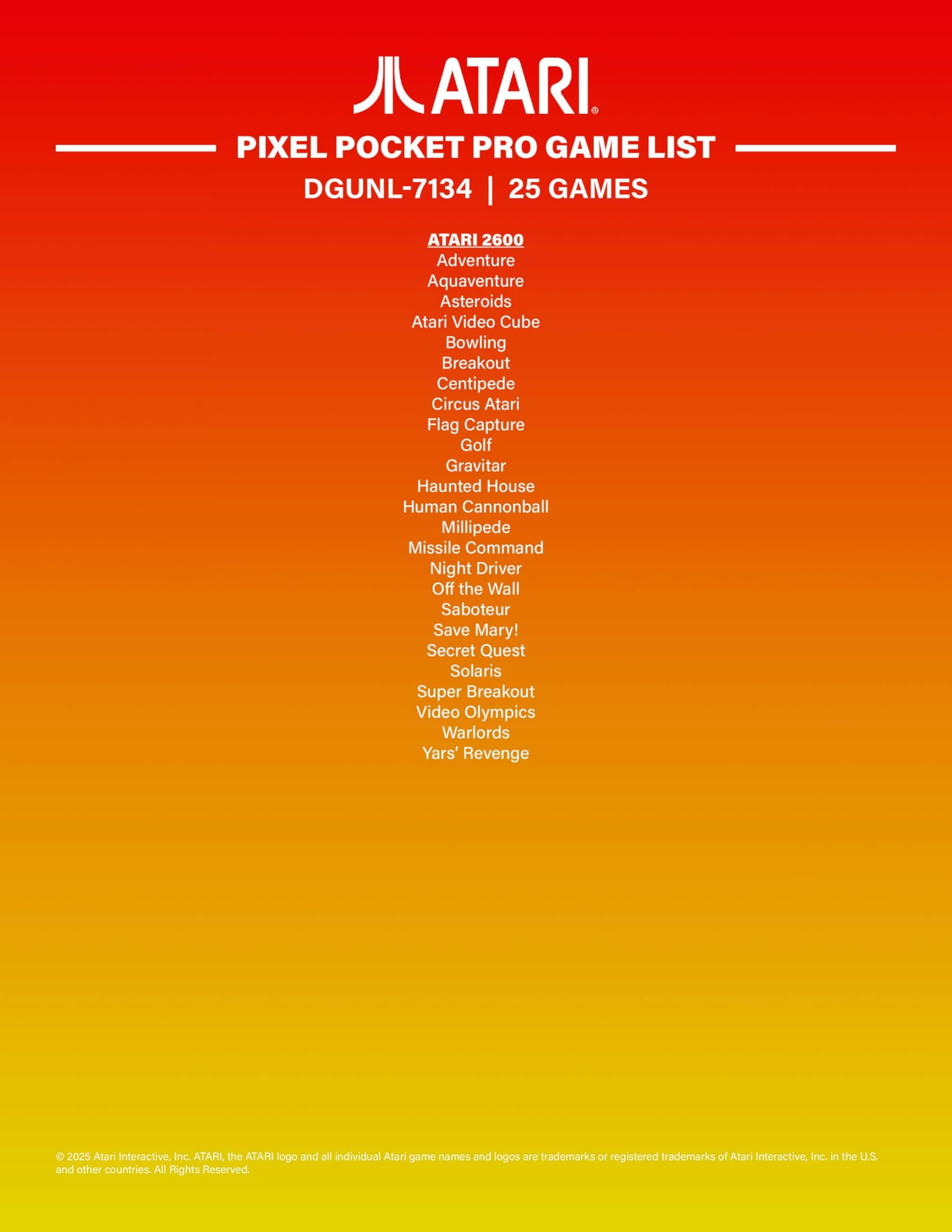 Official licenses guarantee authentic Atari experiences on a compact unit