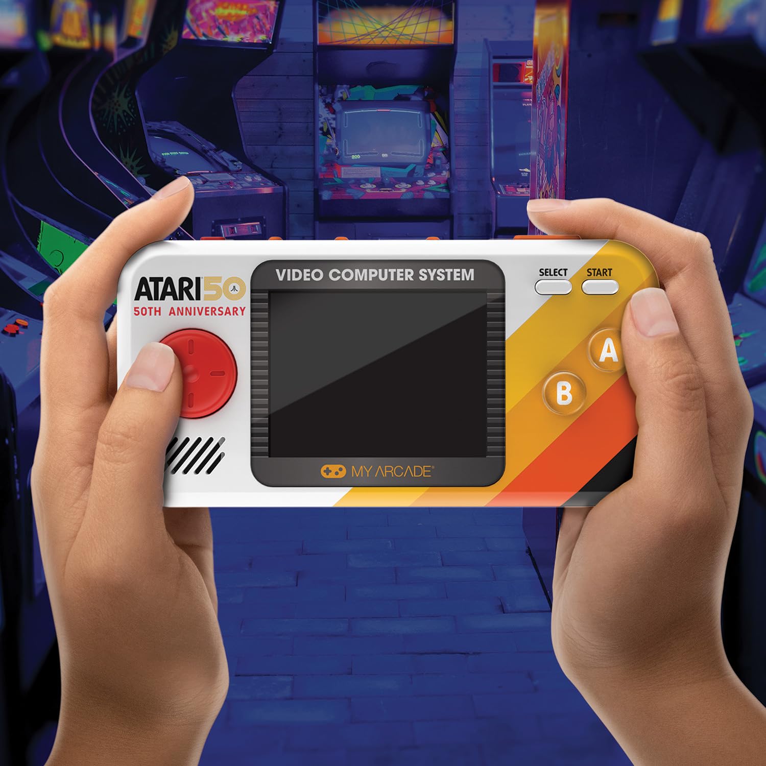 My Arcade Atari Pocket Player Pro headphone jack supports private play anywhere