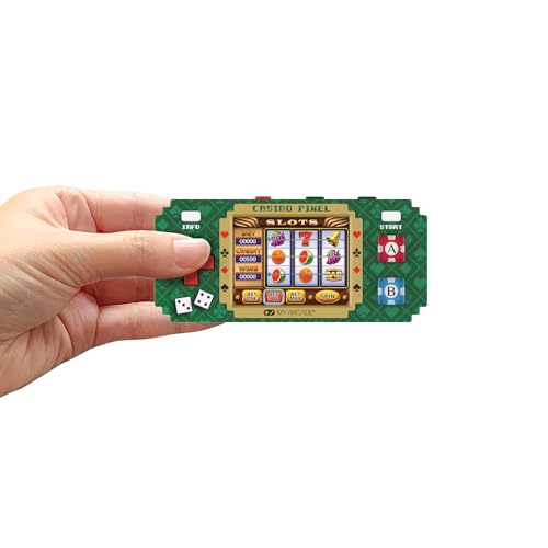 My Arcade Casino Pixel runs on three AAA batteries for portable power.