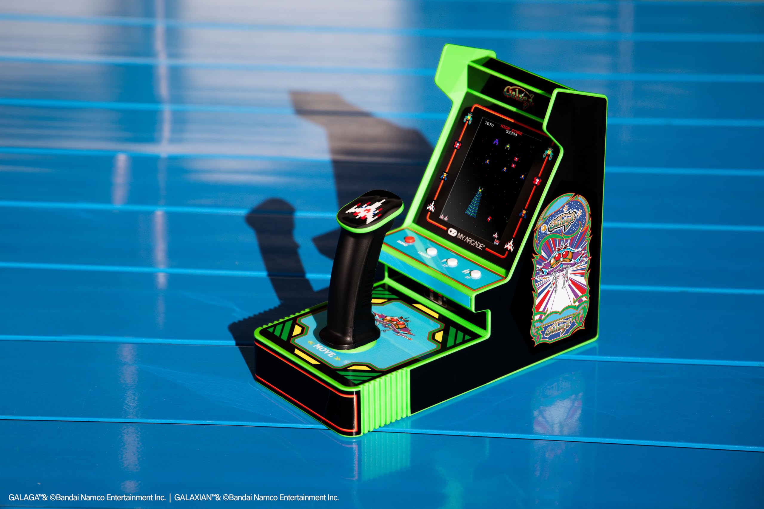 My Arcade Galaga headphone port for private gaming sessions.