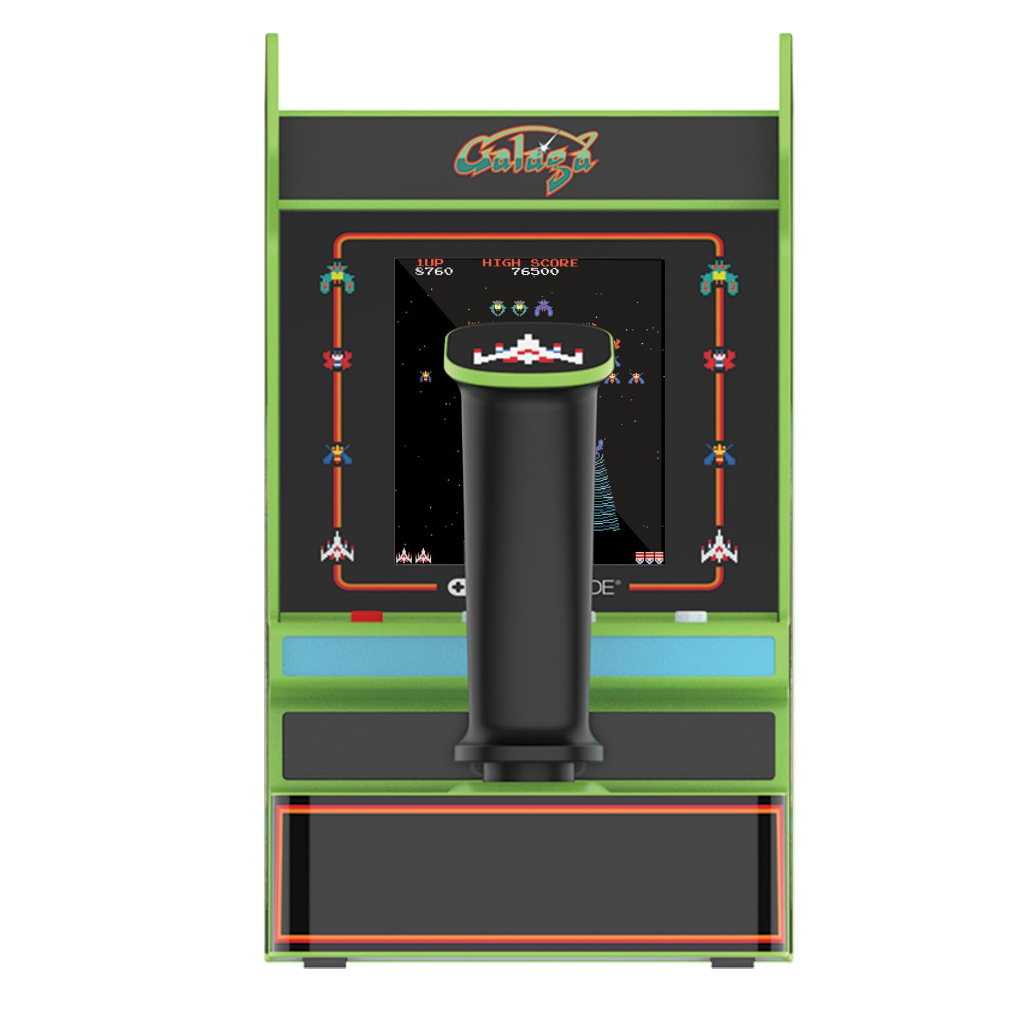 My Arcade Galaga power options with battery and USB-C support.