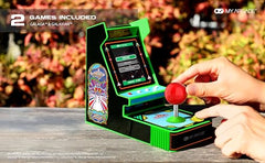 My Arcade Galaga red joystick display close-up with vivid 3.5-inch screen