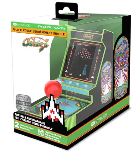 My Arcade Galaga red joystick headphone jack for private listening