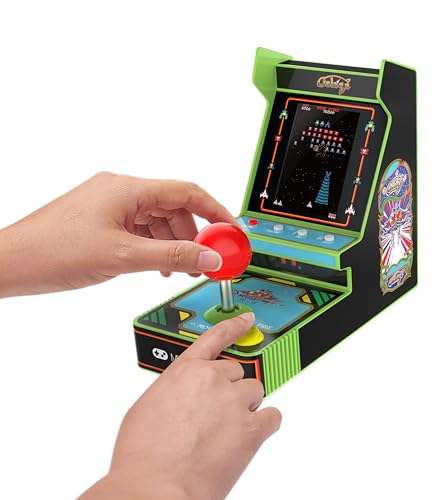 My Arcade Galaga red joystick side profile for compact travel setup