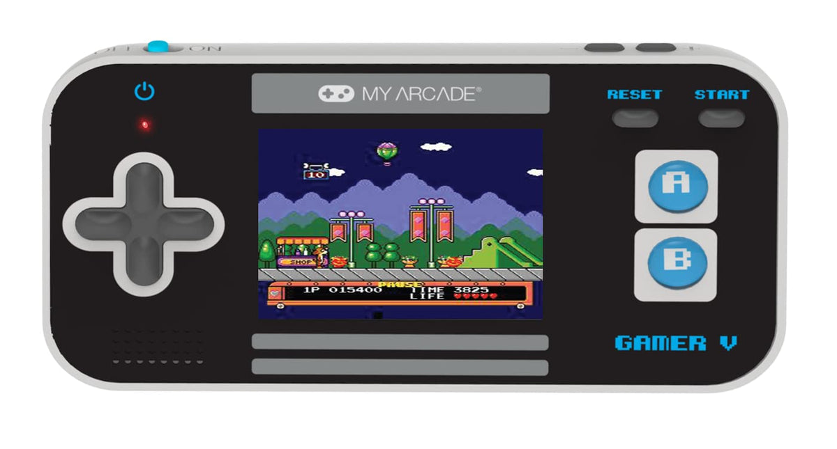 My Arcade Gamer V Classic Blue front view for quick, on-the-go gaming