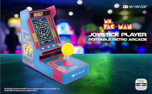 Ms. Pac-Man Joystick showing classic mode for authentic retro play.