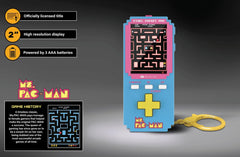 Requires three AAA batteries for flexible, on-the-go play with the Ms. Pac-Man Pocket Pro.
