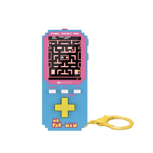 Ms. Pac-Man Pixel Pocket Pro includes Classic and Speed Up modes for nostalgic play and quick rounds.