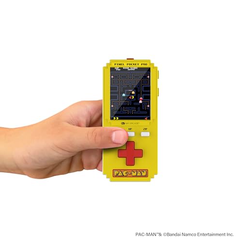My Arcade Pac-Man Pixel Pocket Pro packaging indicates official licensing and compact packaging.