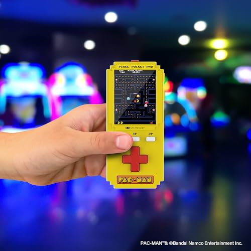 My Arcade Pac-Man Pixel Pocket Pro side with keychain demonstrates easy portability.