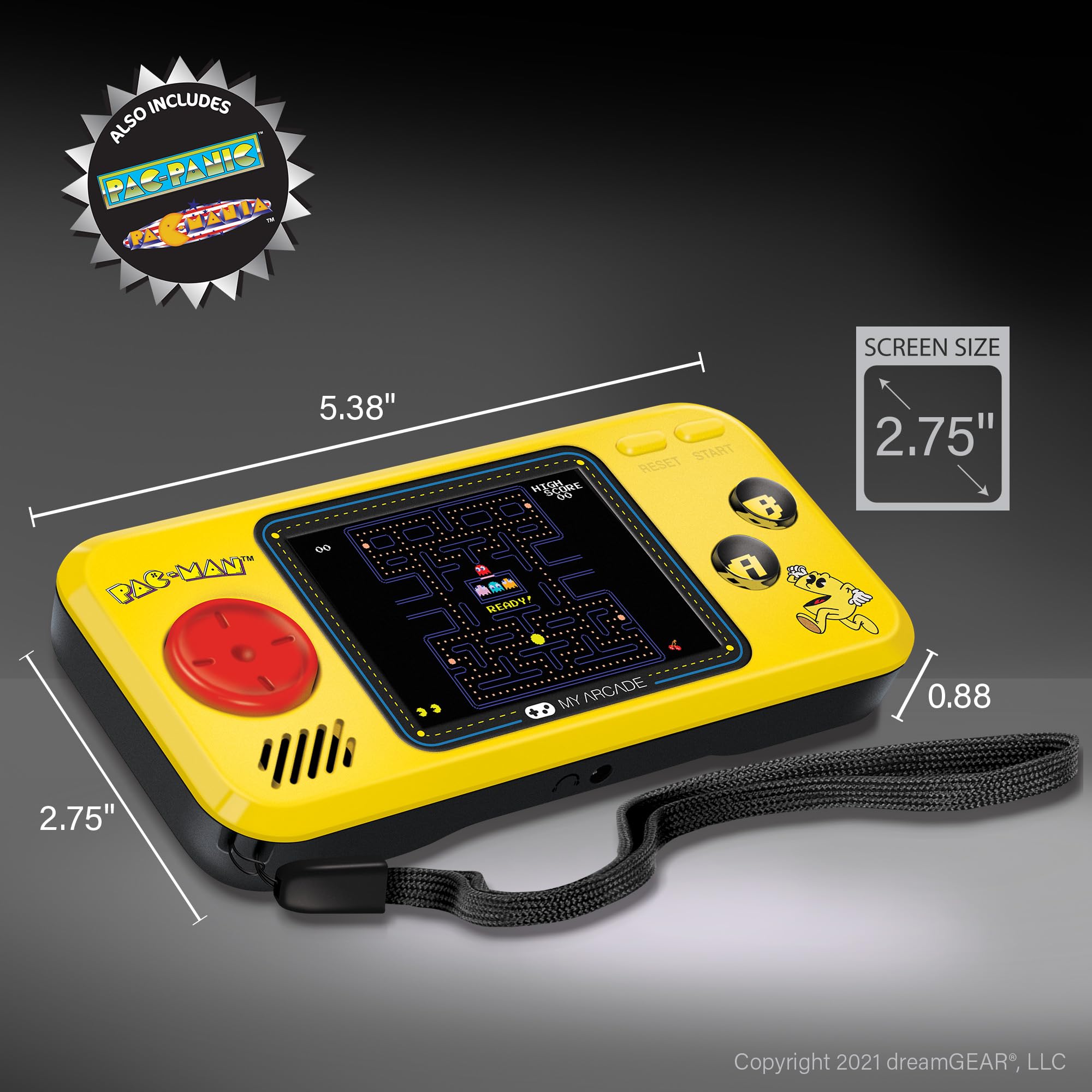 My Arcade Pocket Player headphone jack allows private play anywhere.