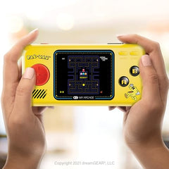 My Arcade Pocket Player Pac-Mania theme visual for immersive handheld nostalgia.
