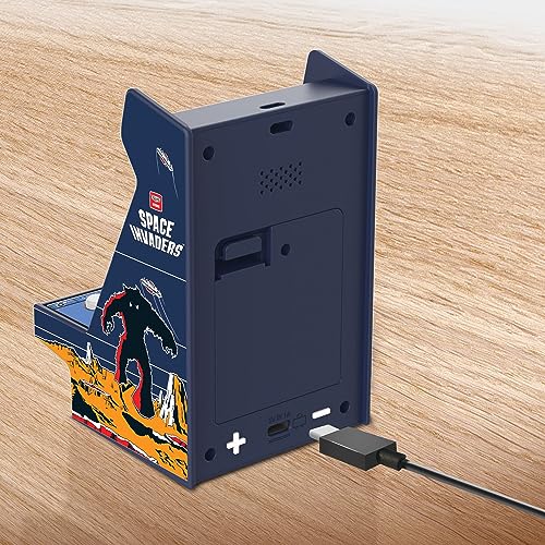 My Arcade Space Invaders Nano Player top view, compact footprint for travel or table play.