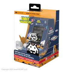 My Arcade Space Invaders Nano Player USB-C port, easy charging for on-demand play.