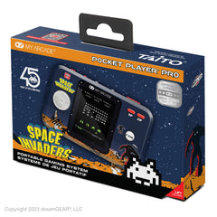 My Arcade Space Invaders Pocket Player Pro display offering vibrant retro visuals