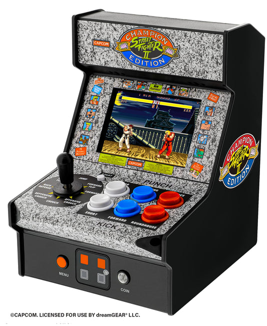 My Arcade Street Fighter 2 Micro Player side view highlighting a small footprint