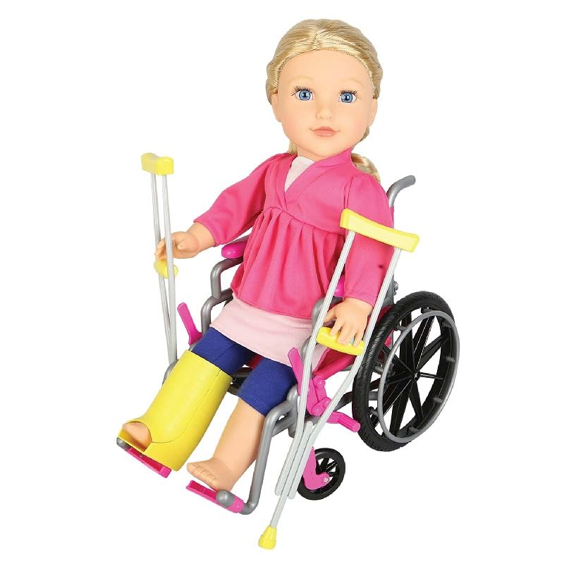 My Girl 18-inch doll crutches enabling realistic recovery playtime.