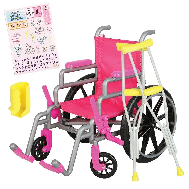 My Girl 18-inch doll wheelchair foldable for smooth pretend care.