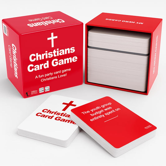 MY HERO CARDS Christians Card Game during group play sparking laughs and teamwork
