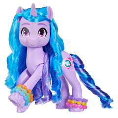 My Little Pony Izzy Moonbow blue hair styling with included comb.