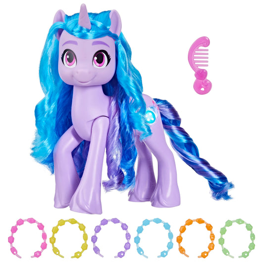 My Little Pony Izzy Moonbow light-up Cutie Mark reveals your sparkle color.