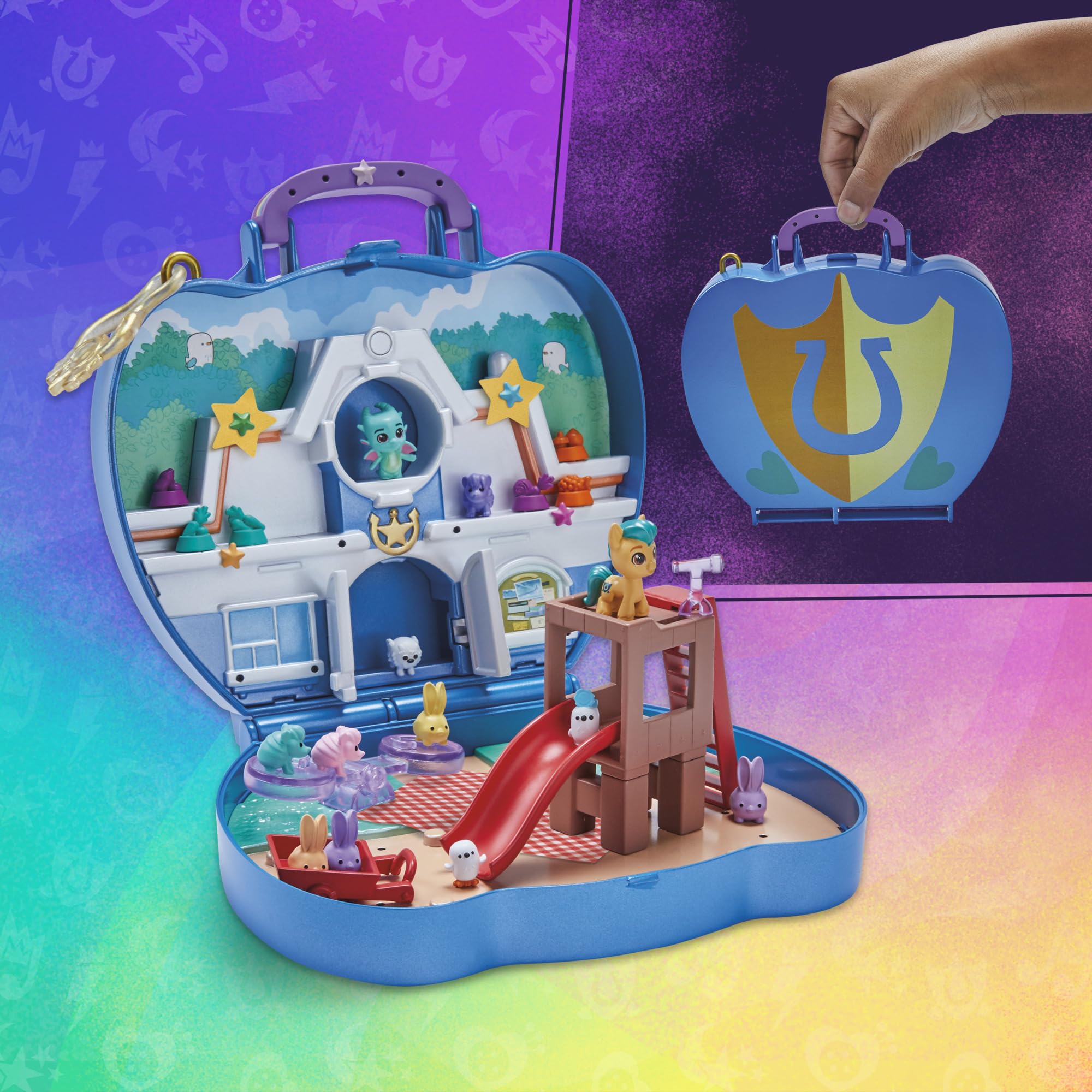My Little Pony rainbow handle bridge connects to other Mini World Magic sets