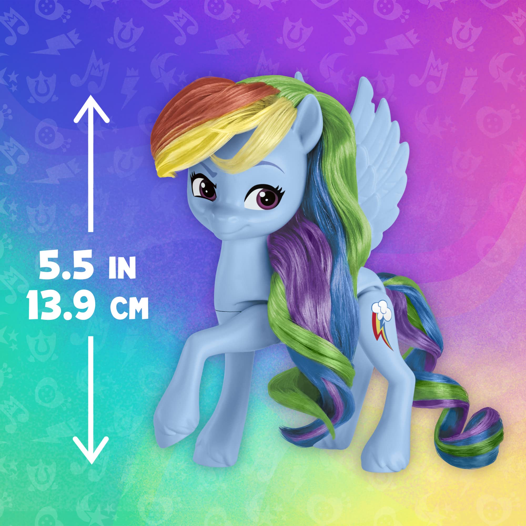 My Little Pony Rainbow Celebration Minty figure with soft mane for cuddly play