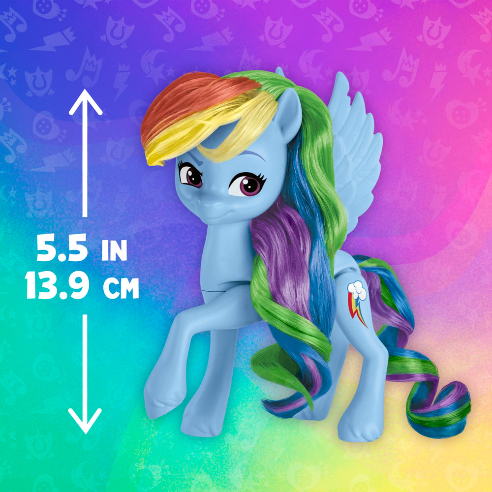 My Little Pony Rainbow Celebration Minty figure with soft mane for cuddly play
