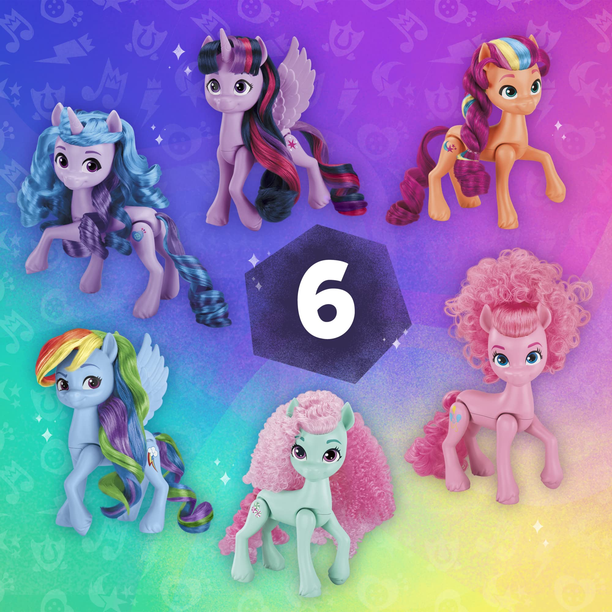 My Little Pony Rainbow Celebration Pinkie Pie figure, rainbow colors spark creative play