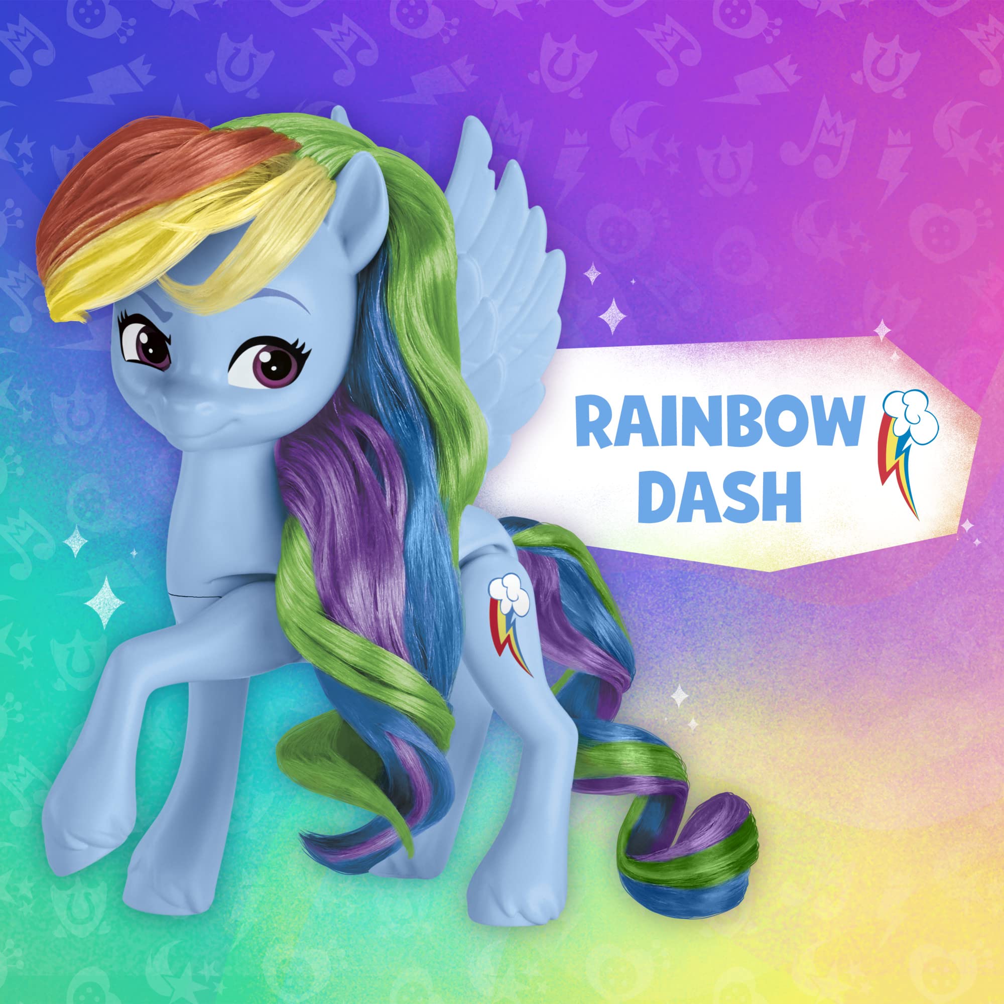My Little Pony Rainbow Celebration soft manes and vibrant tails on all ponies