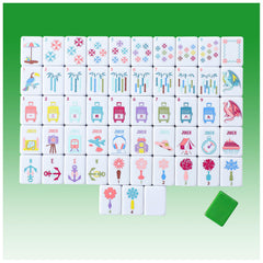My Mahjong Trove green-printed tiles show clear symbols for confident play