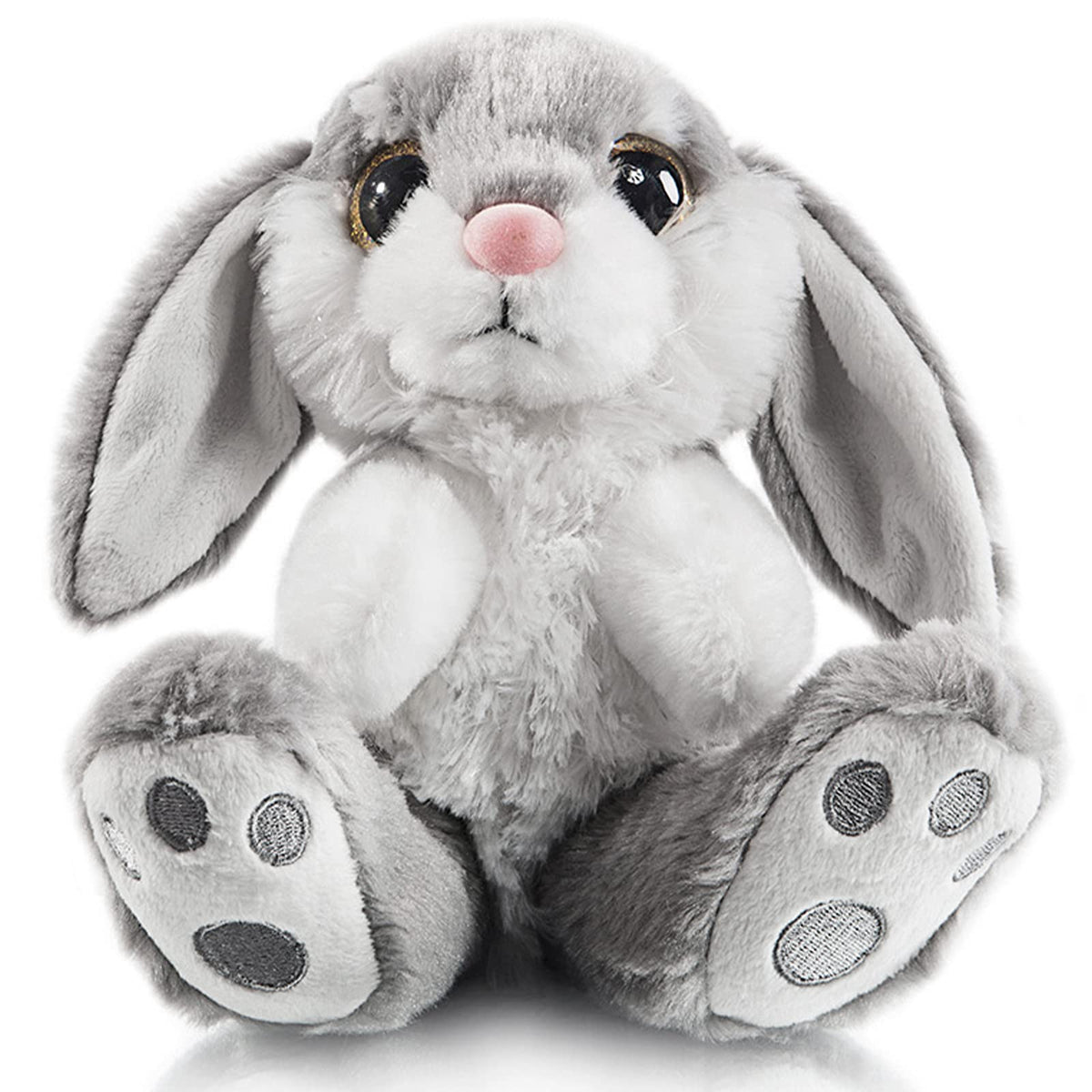 My OLi Bunny stuffed animal, 8.5in tall, a cozy bedtime companion.