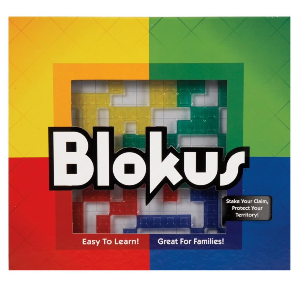 My Pet Elephant Blokus set shows four-color pieces ready for play.